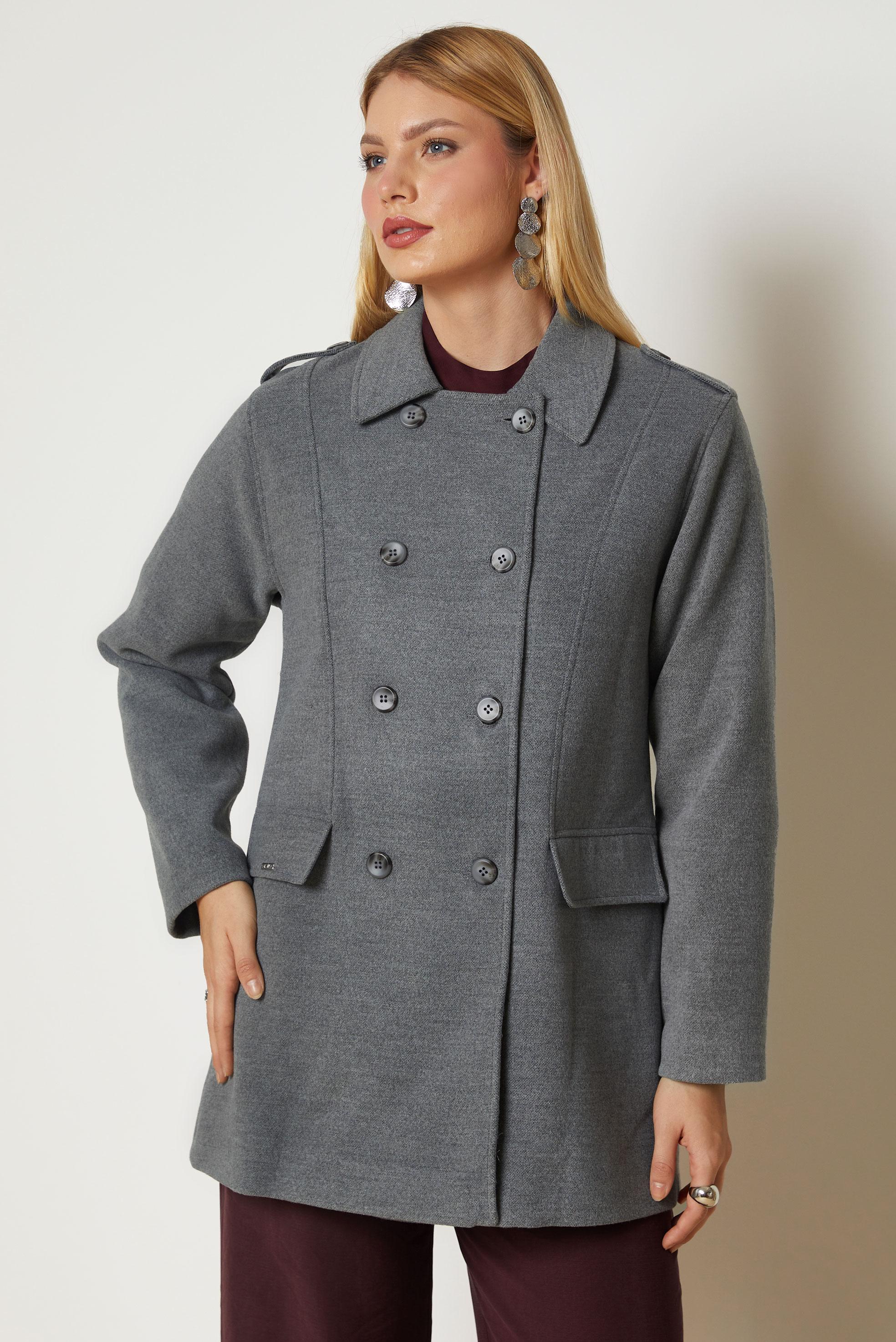 Hijab clothing GREY CACHE COAT 90659