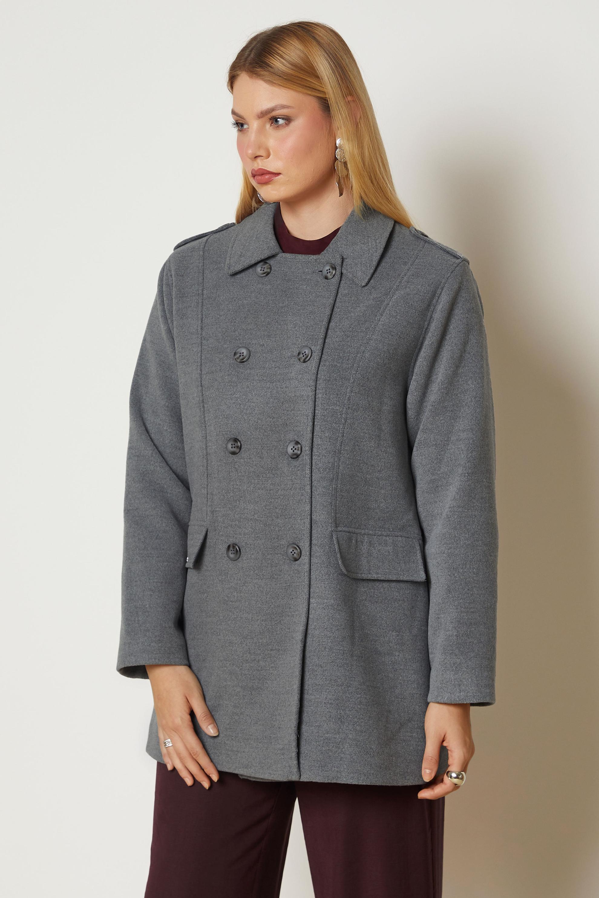 Hijab clothing GREY CACHE COAT 90659