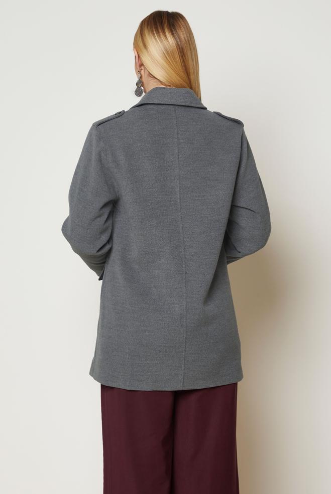 Hijab clothing GREY CACHE COAT 90659 - ALVİNA