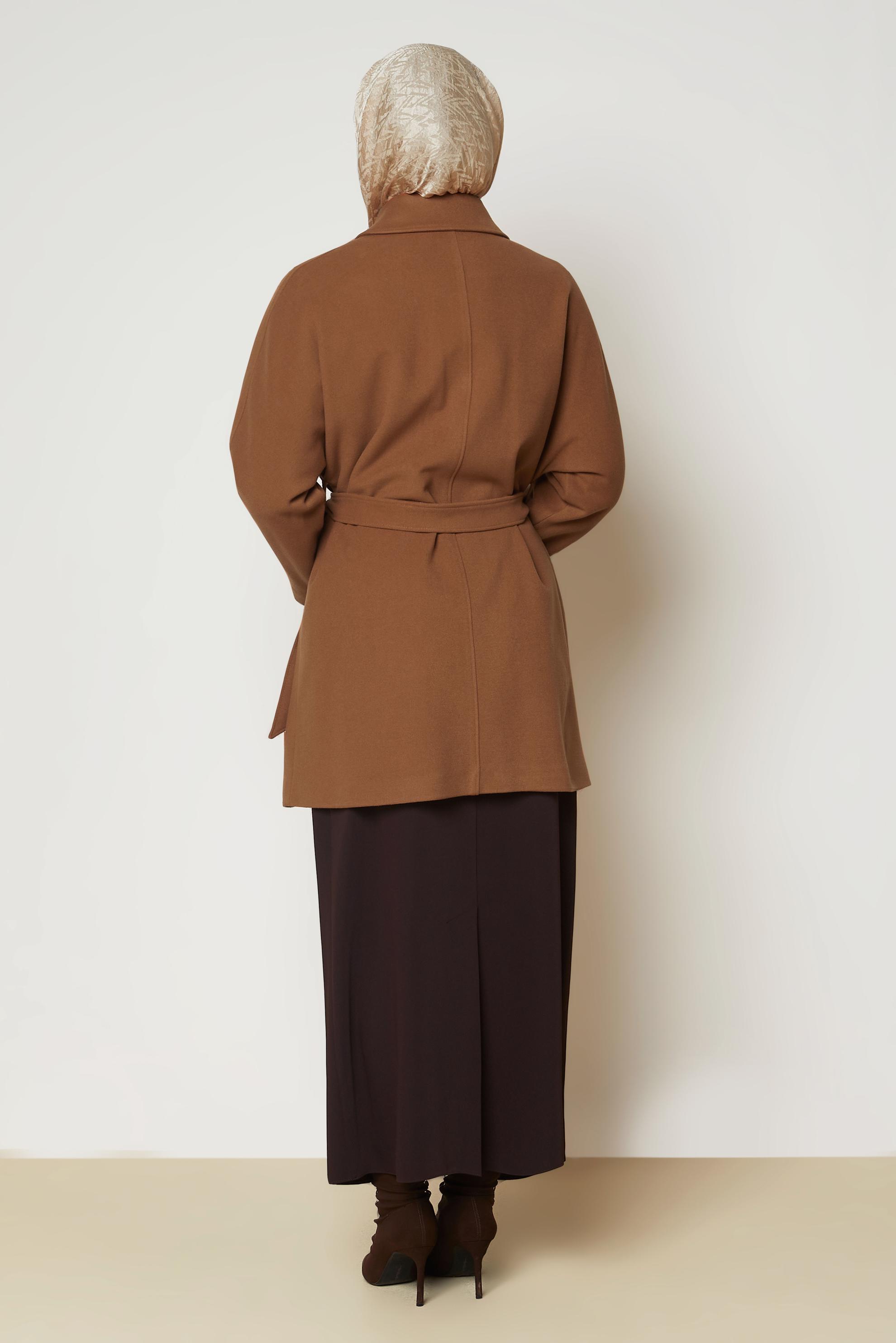 Hijab clothing TABA BELTED CACHE COAT 90660