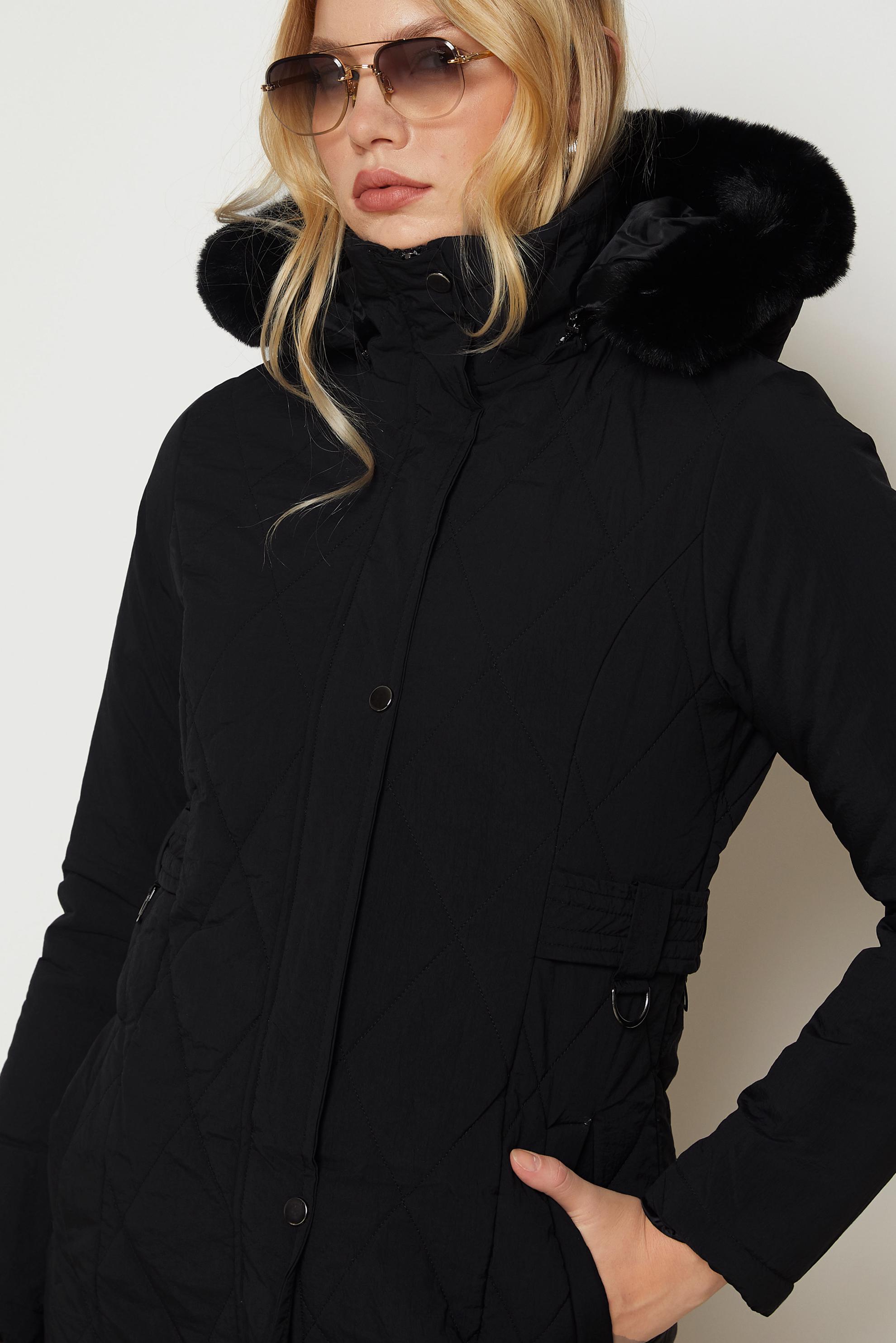 Hijab clothing BLACK 90668 WİNTER LİNEA KABAN 36-42