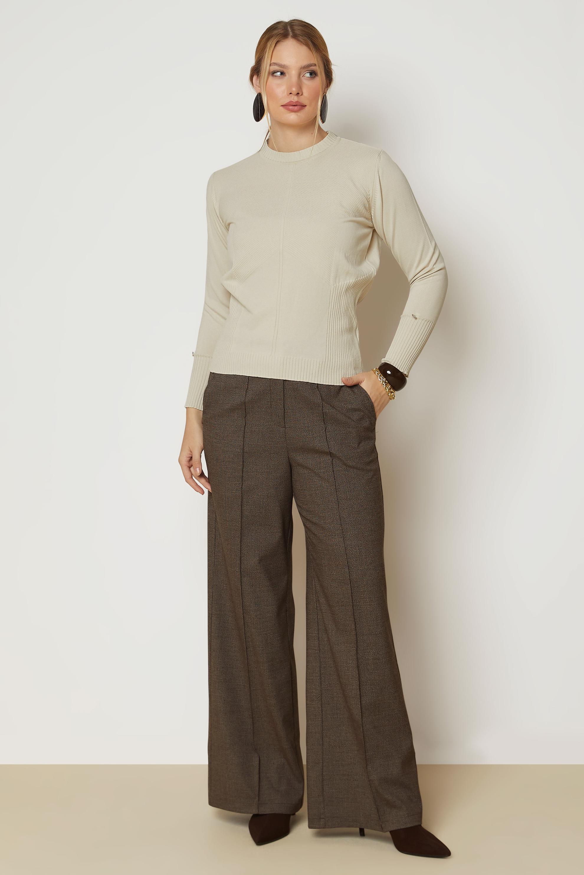Vêtements hijab BRUN PULL EN MAILLE 46922