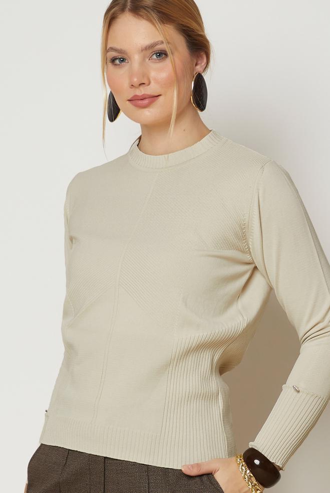 Vêtements hijab BRUN PULL EN MAILLE 46922 - ALVİNA