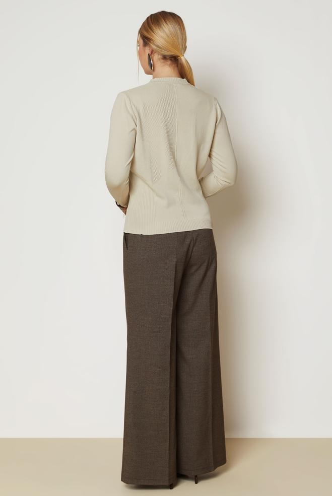 Vêtements hijab BRUN PULL EN MAILLE 46922 - ALVİNA