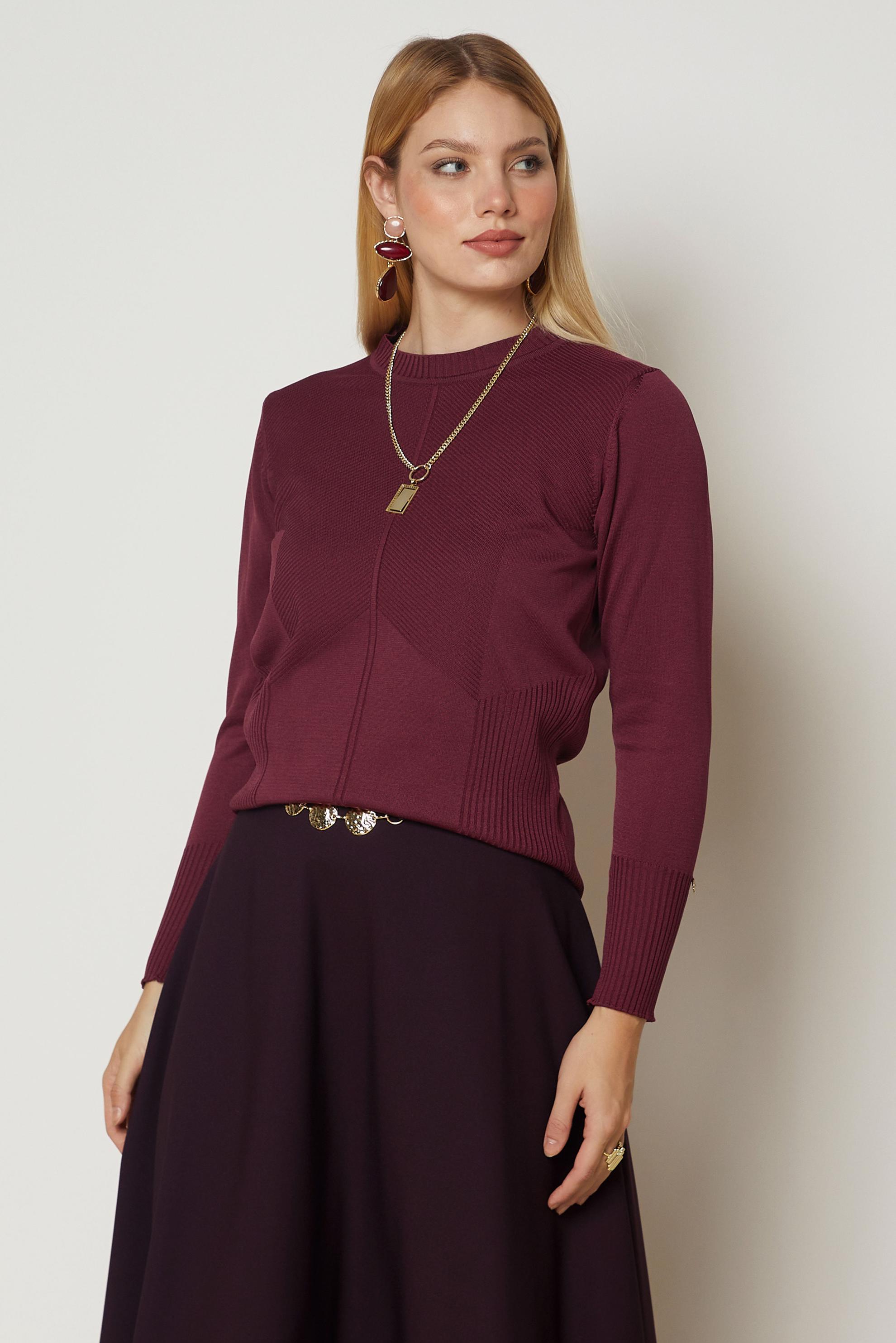Vêtements hijab BRUN PULL EN MAILLE 46922