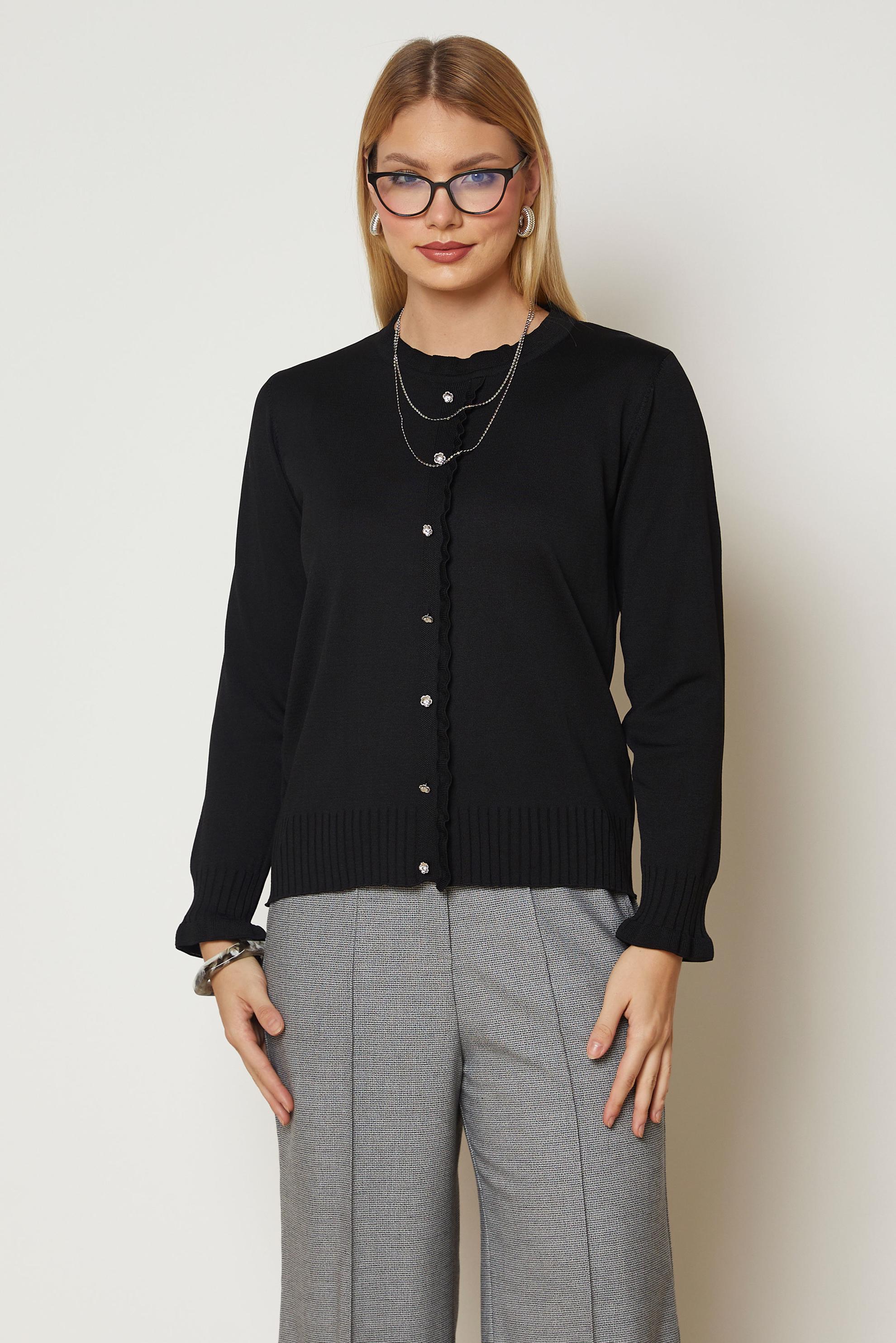 Hijab clothing BLACK KNITWEAR SWEATER 46923