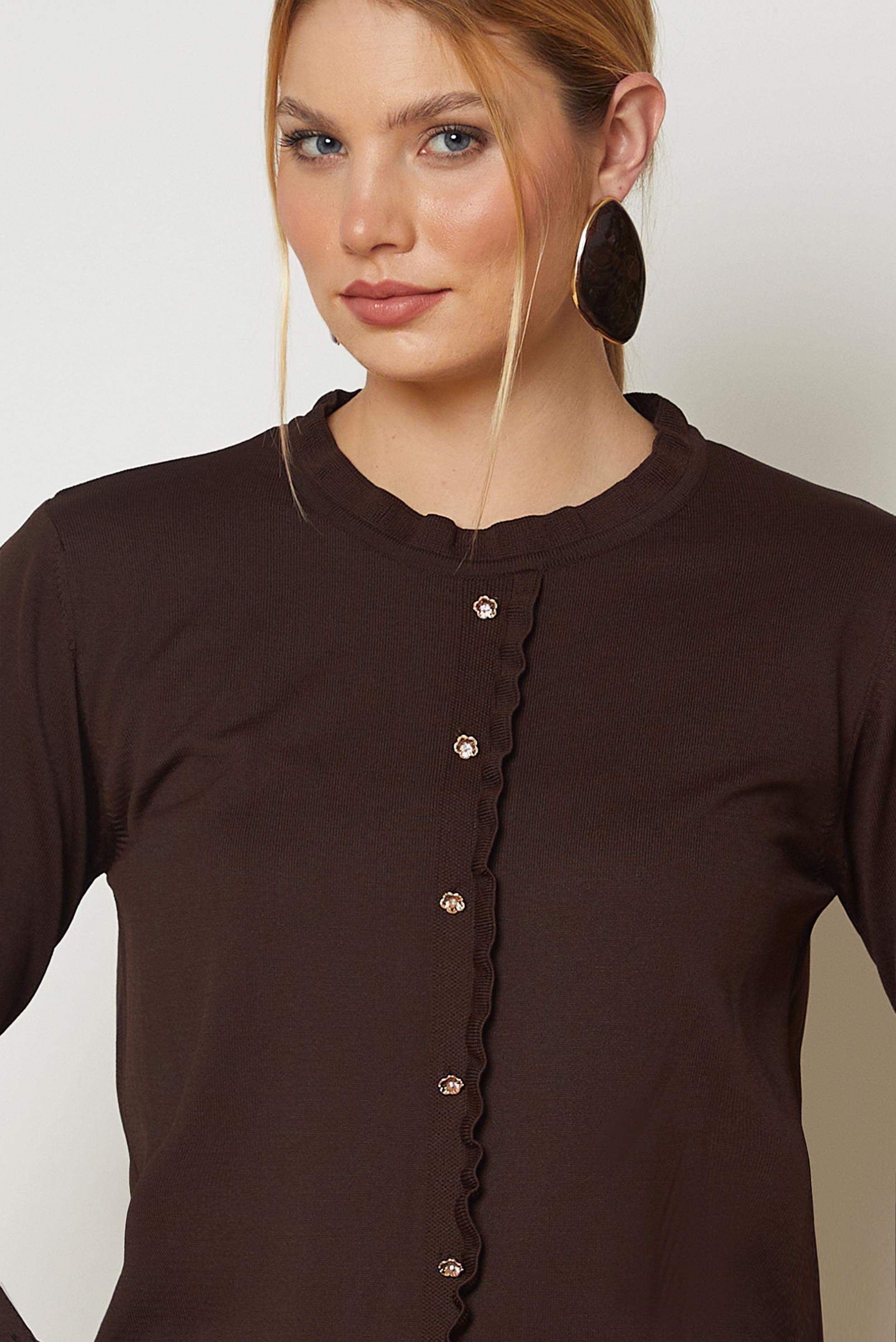 Hijab clothing BROWN KNITWEAR SWEATER 46923
