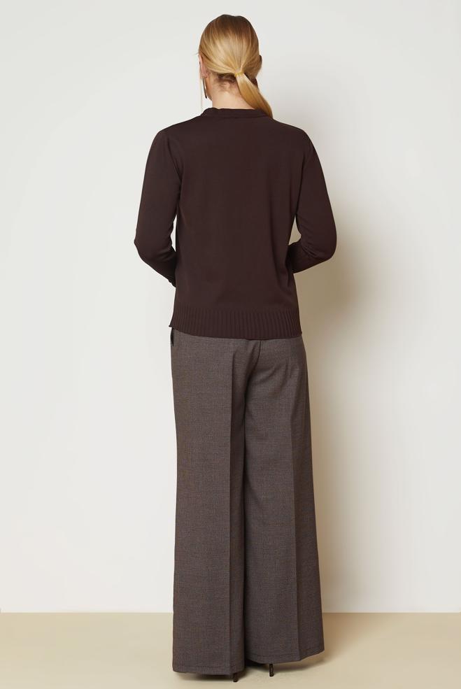 Hijab clothing BROWN KNITWEAR SWEATER 46923 - ALVİNA