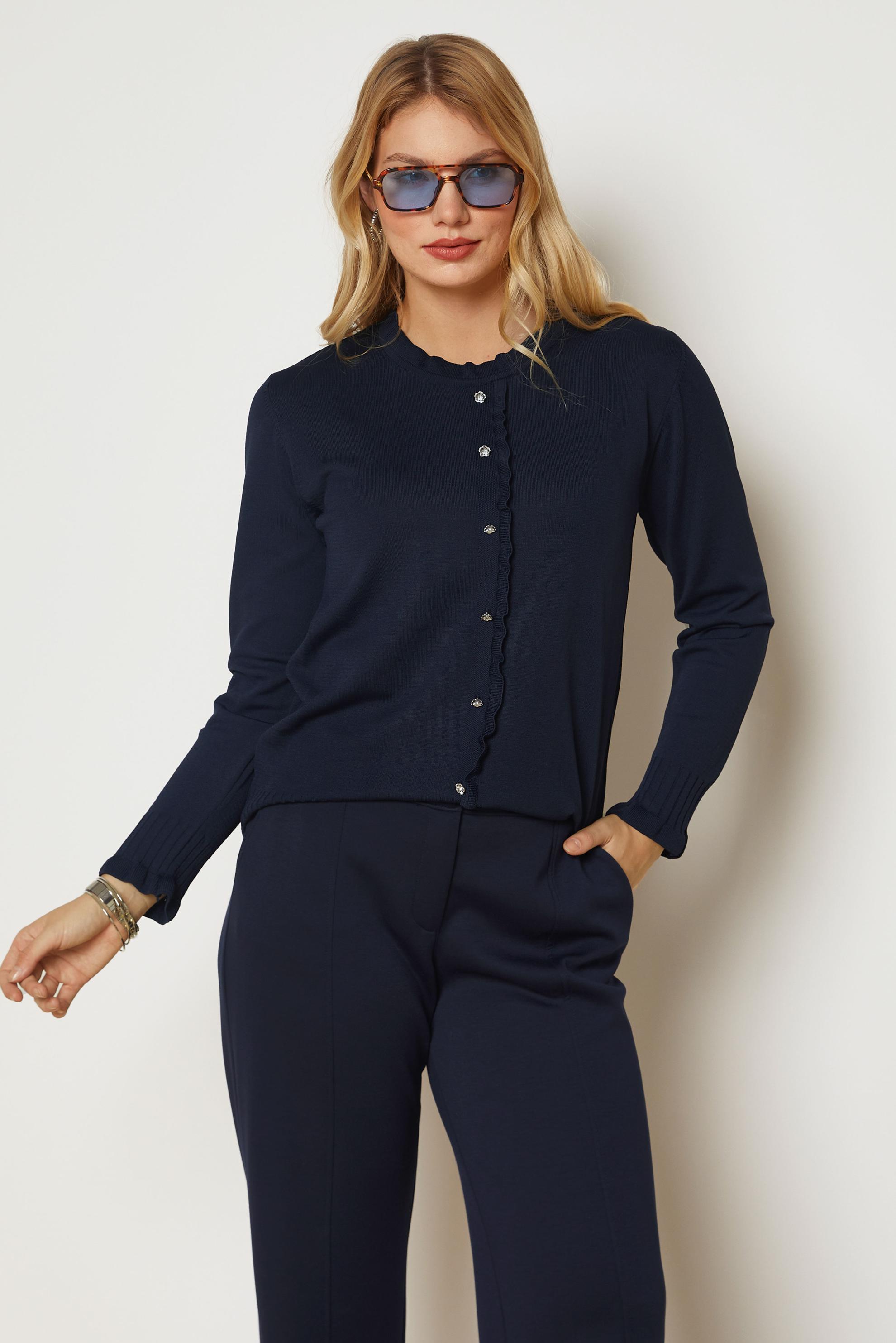 Hijab clothing NAVY BLUE KNITWEAR SWEATER 46923