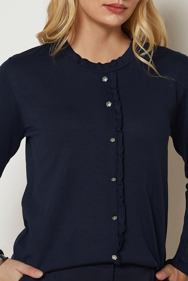 Hijab clothing NAVY BLUE KNITWEAR SWEATER 46923 - ALVİNA