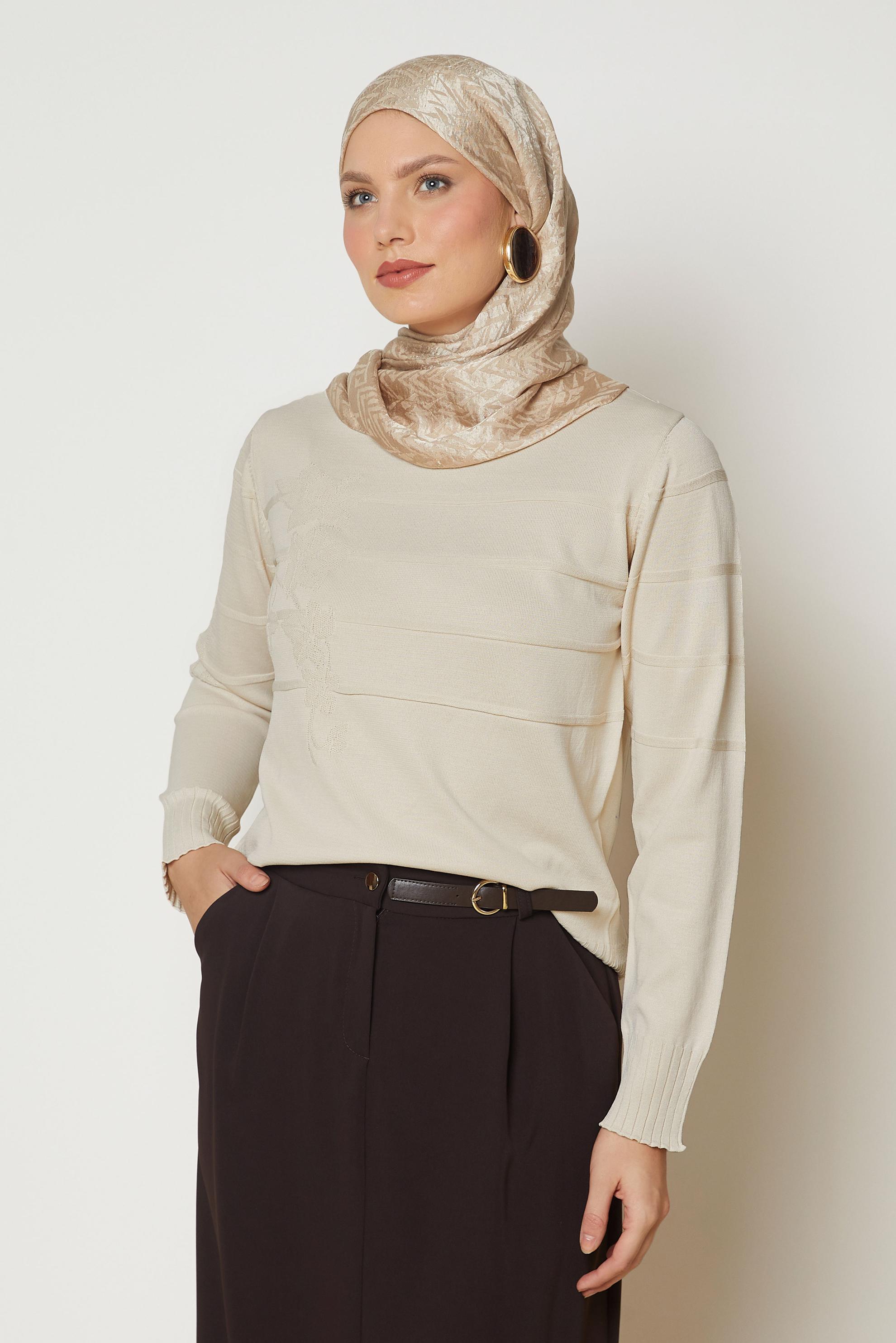 Hijab clothing BROWN KNITWEAR SWEATER 46925