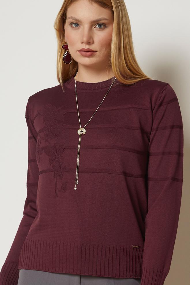 Hijab clothing BROWN KNITWEAR SWEATER 46925 - ALVİNA