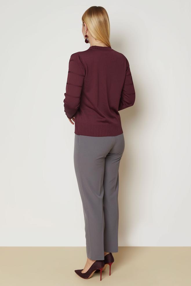 Hijab clothing BROWN KNITWEAR SWEATER 46925 - ALVİNA