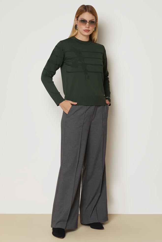 Hijab clothing GREEN KNITWEAR SWEATER 46925 - ALVİNA