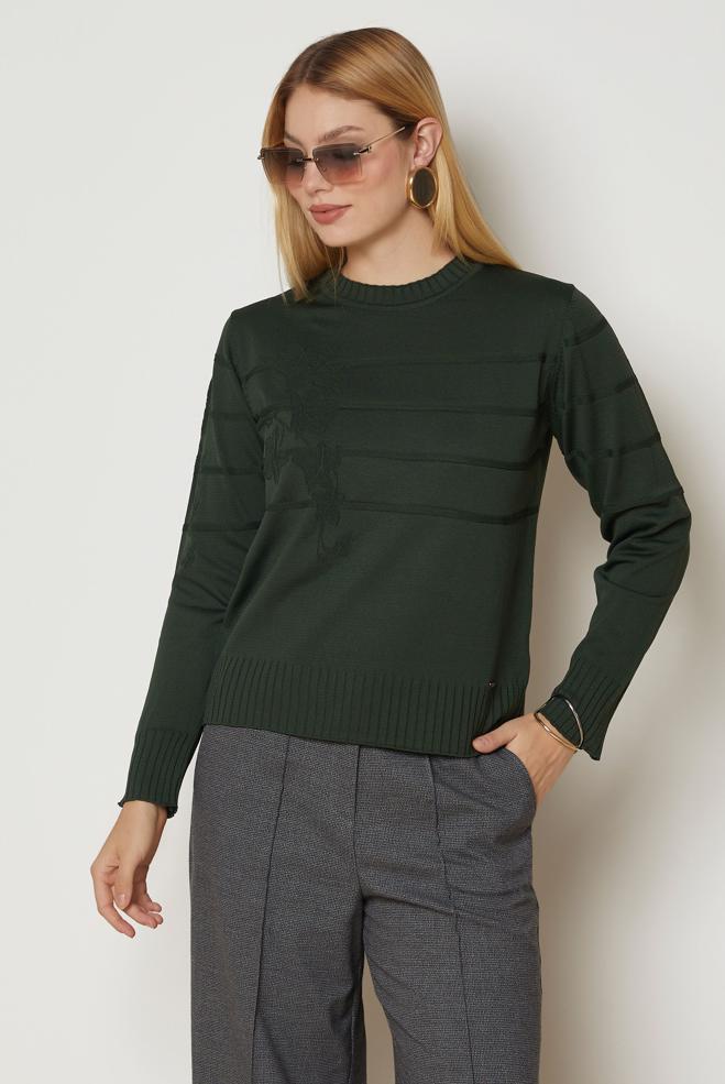 Hijab clothing GREEN KNITWEAR SWEATER 46925 - ALVİNA