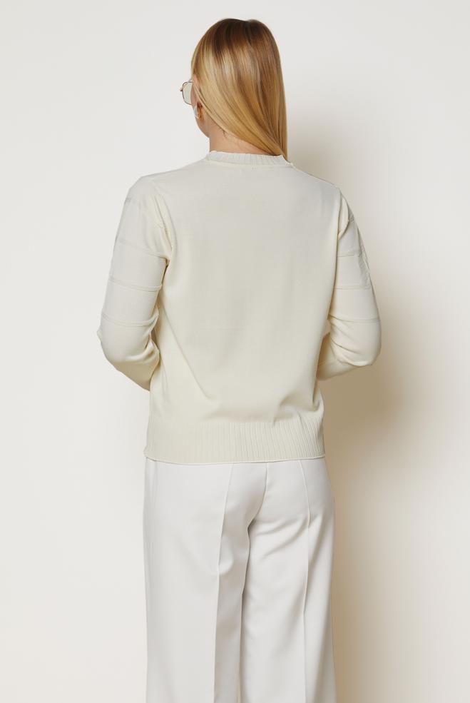 Hijab clothing ECRU KNITWEAR SWEATER 46925 - ALVİNA
