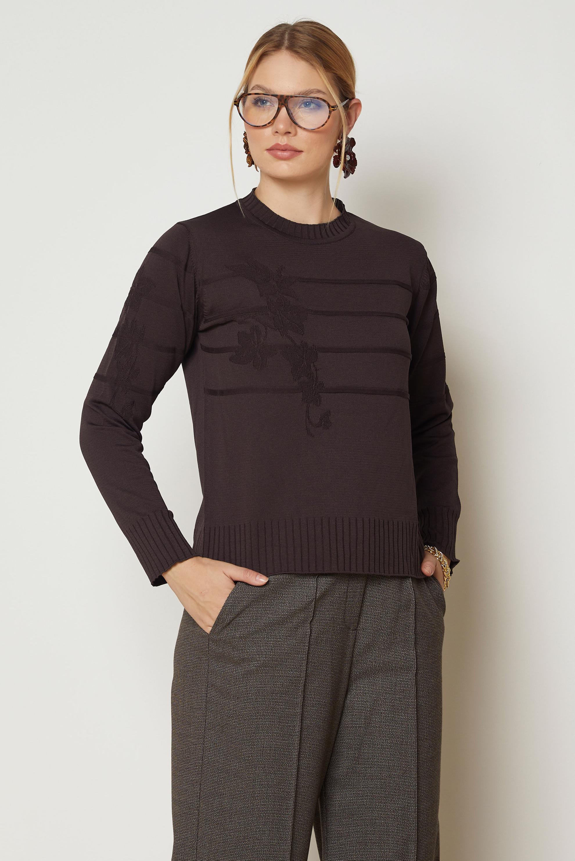 Hijab clothing BROWN KNITWEAR SWEATER 46925
