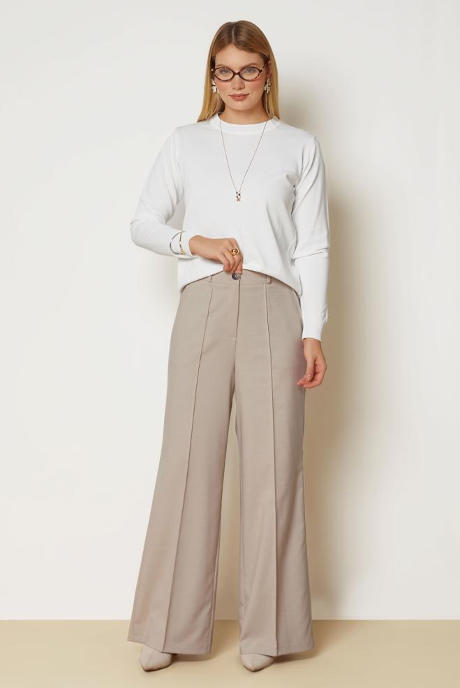Hijab clothing WHITE KNITWEAR SWEATER 46968 - ALVİNA