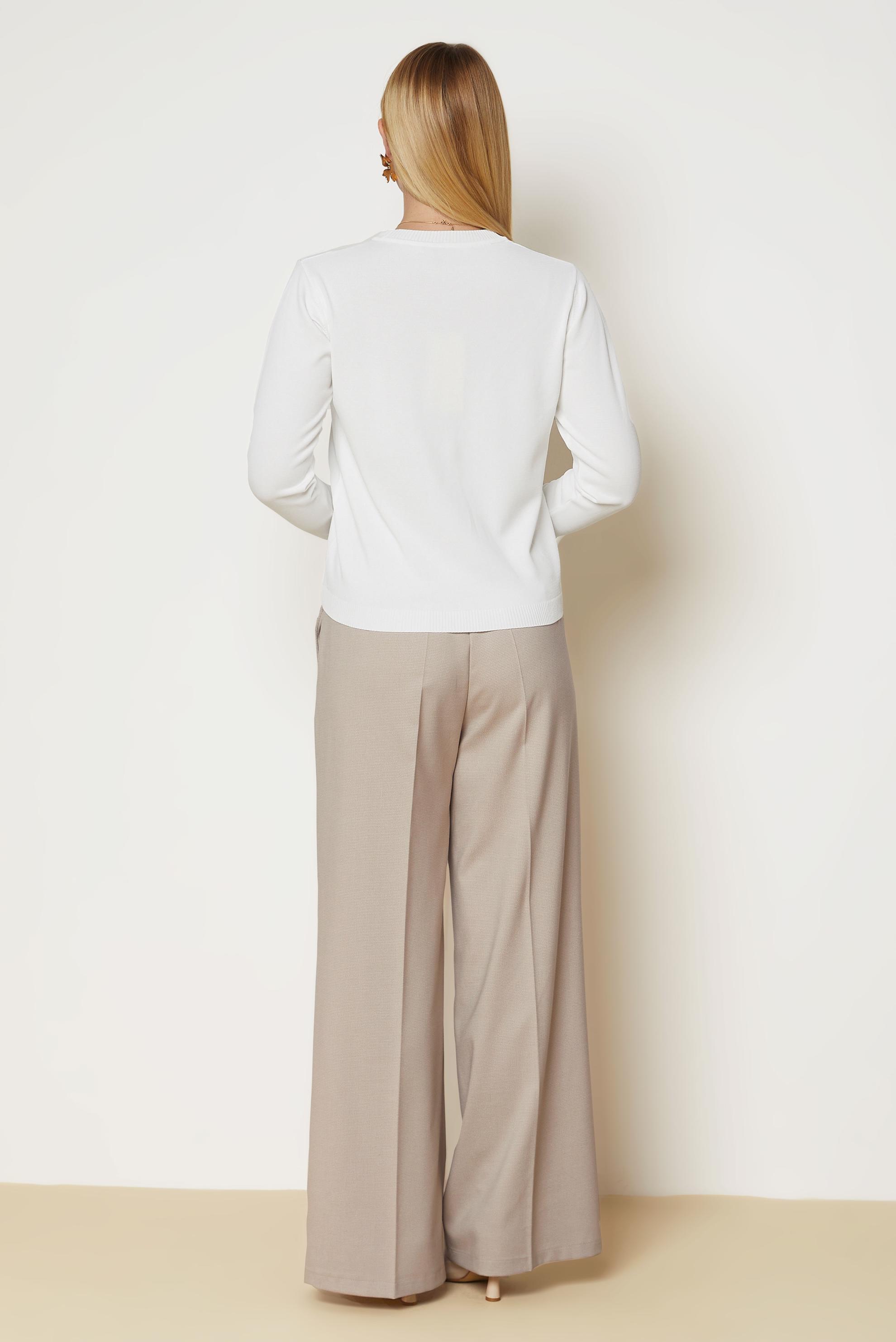 Hijab clothing WHITE KNITWEAR SWEATER 46968
