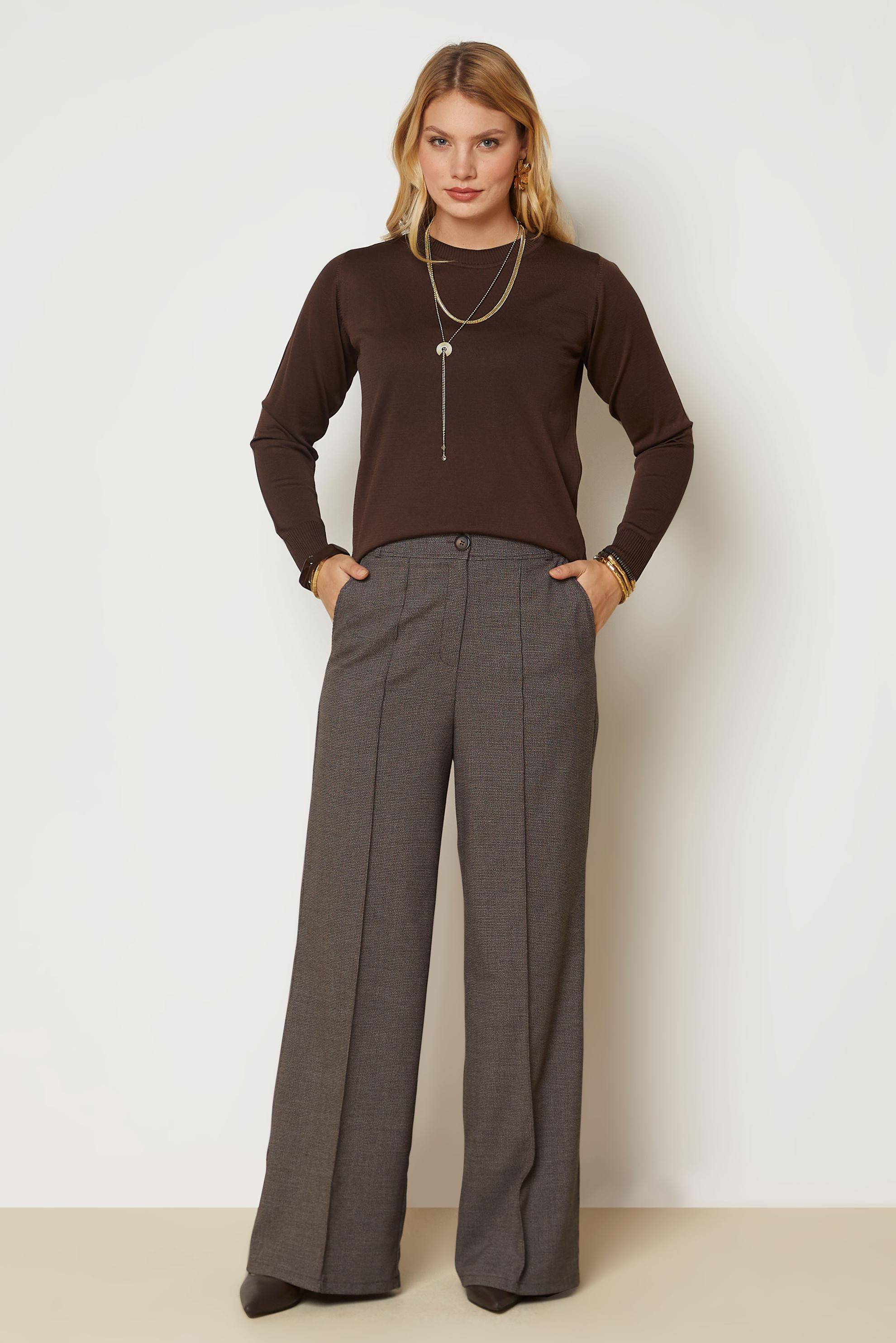 Hijab clothing BROWN KNITWEAR SWEATER 46968