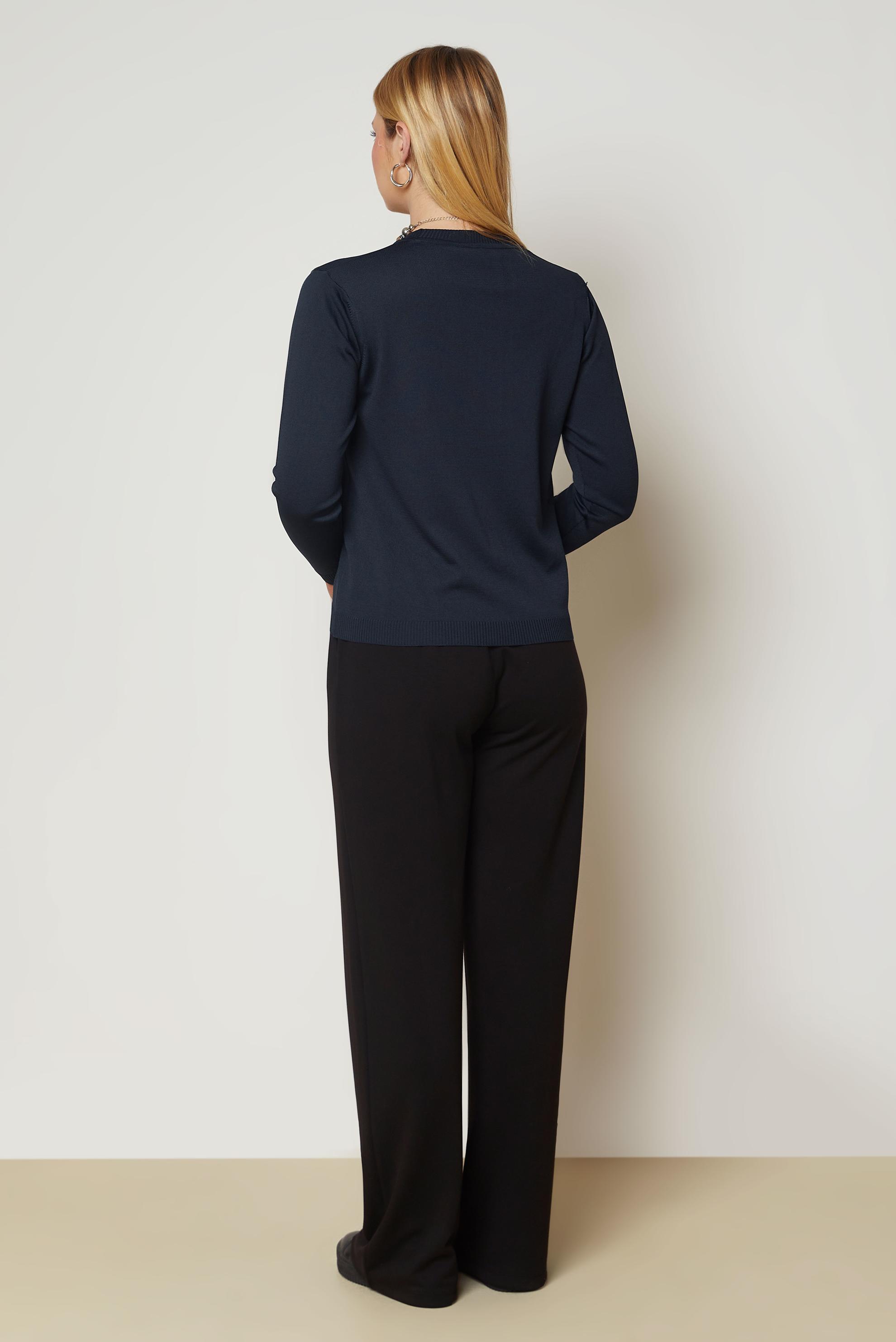 Hijab clothing NAVY BLUE KNITWEAR SWEATER 46968