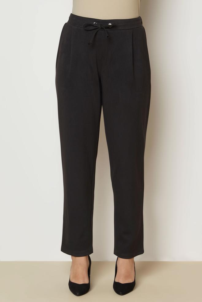 Vêtements hijab NOIR PANTALON EN DAIM 70794 - ALVİNA