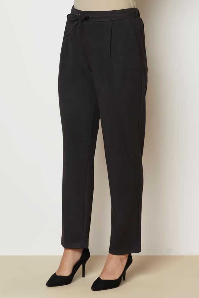 Vêtements hijab NOIR PANTALON EN DAIM 70794 - ALVİNA