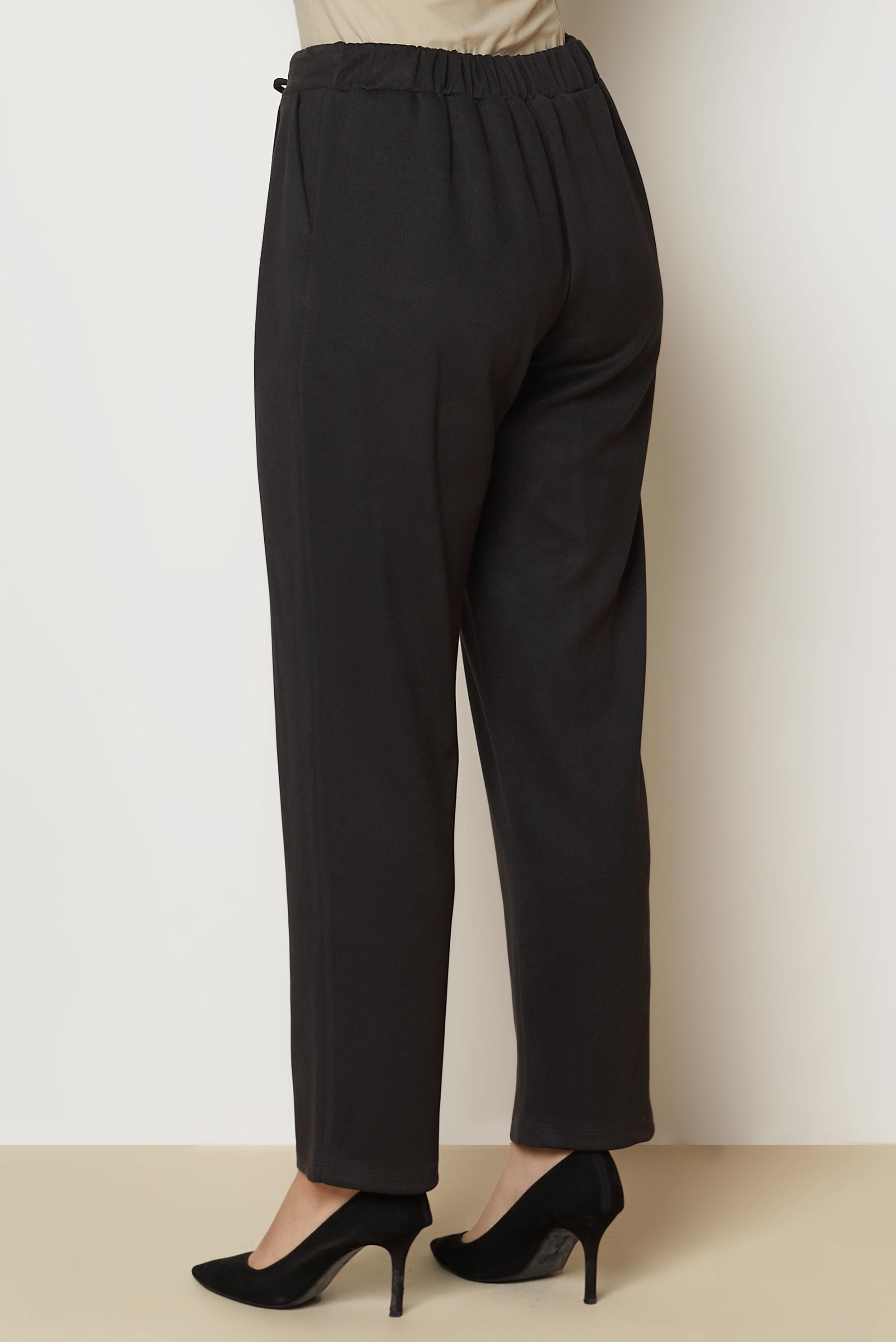 Tesettür giyim SİYAH SÜET GÖRÜNÜMLÜ PANTOLON 70794