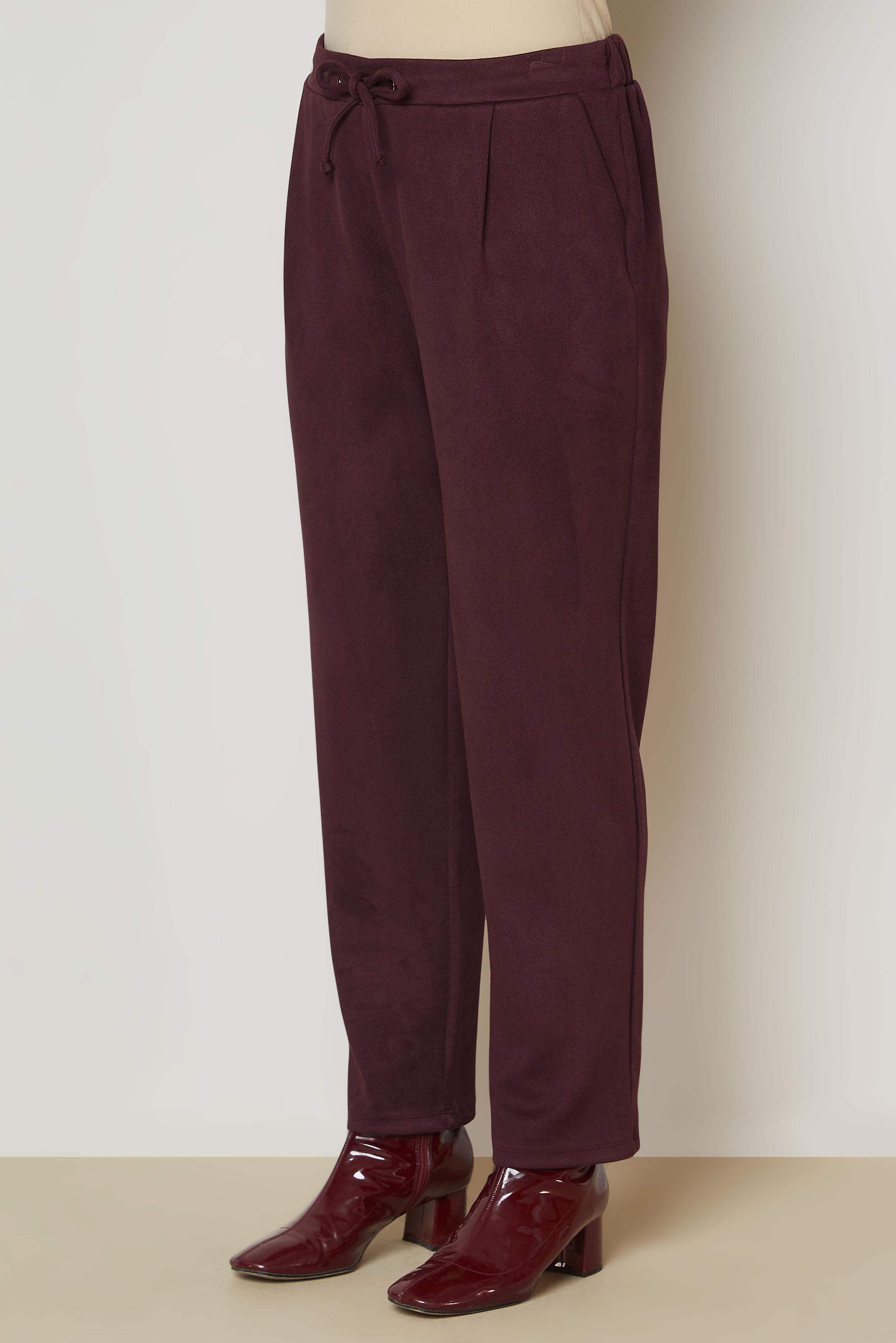 Vêtements hijab PRUNE PANTALON EN DAIM 70794