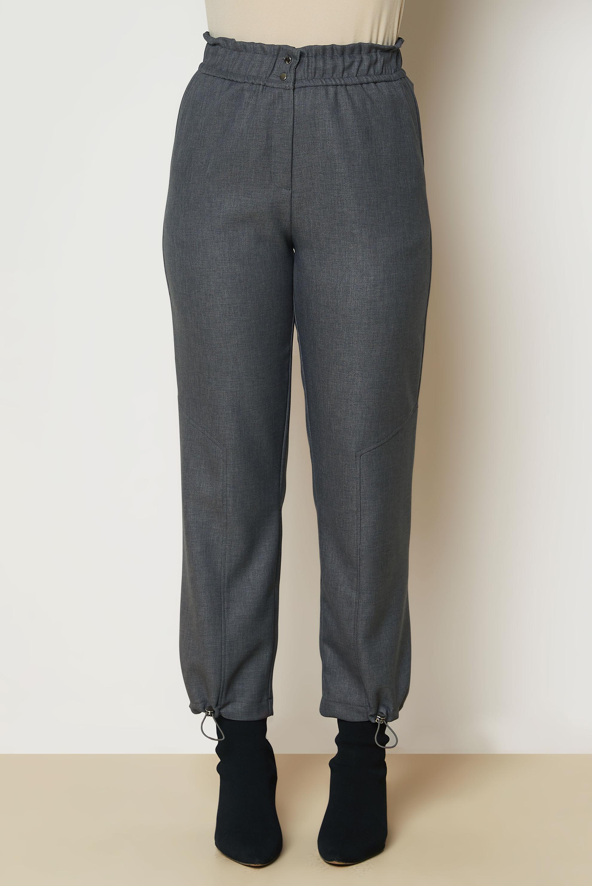 Vêtements hijab GRIS PANTALON EFFET LIN 70948