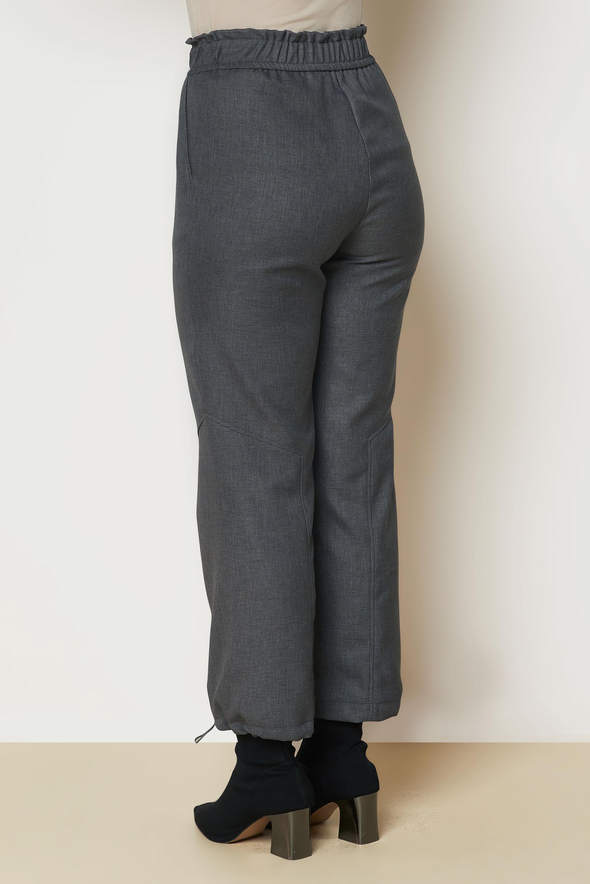 Vêtements hijab GRIS PANTALON EFFET LIN 70948