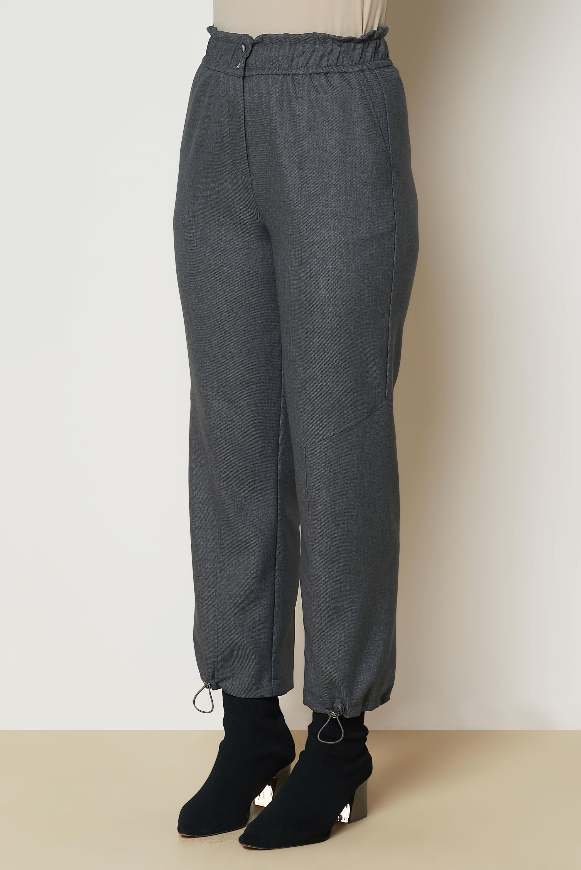 Vêtements hijab GRIS PANTALON EFFET LIN 70948