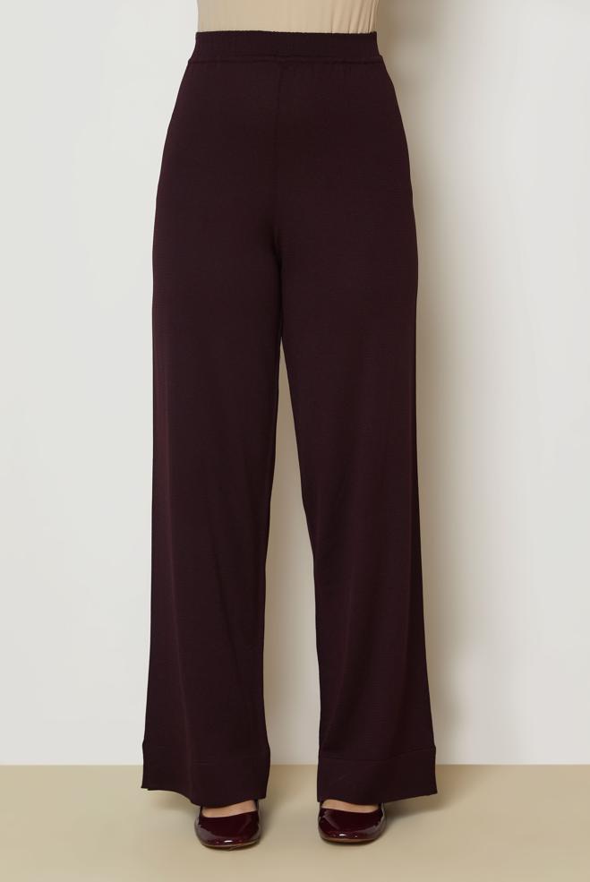 Hijab clothing DAMSON WIDE LEG KNITWEAR PANTS 71010 - ALVİNA
