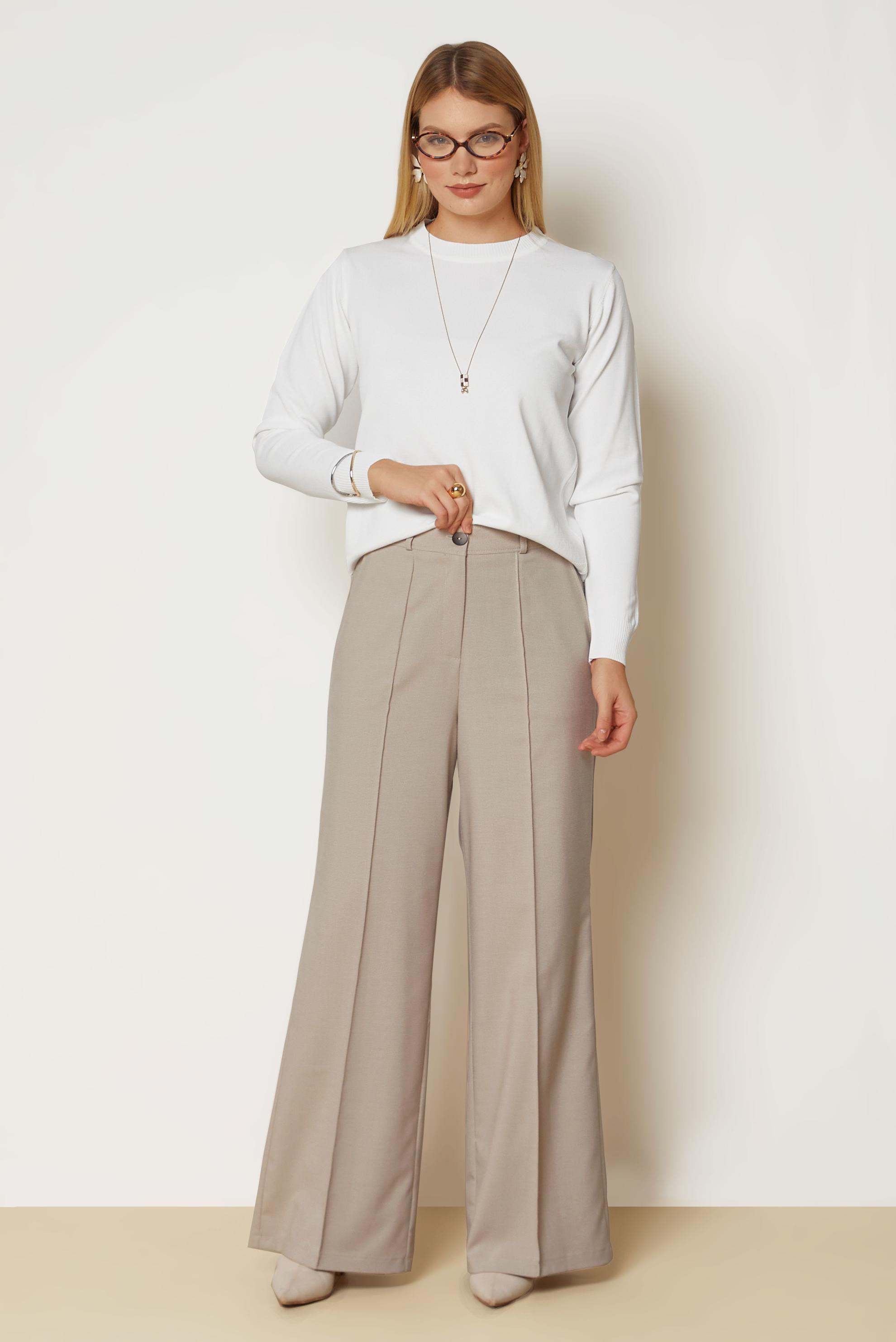 Hijab clothing BROWN WIDE LEG PANTS 71011