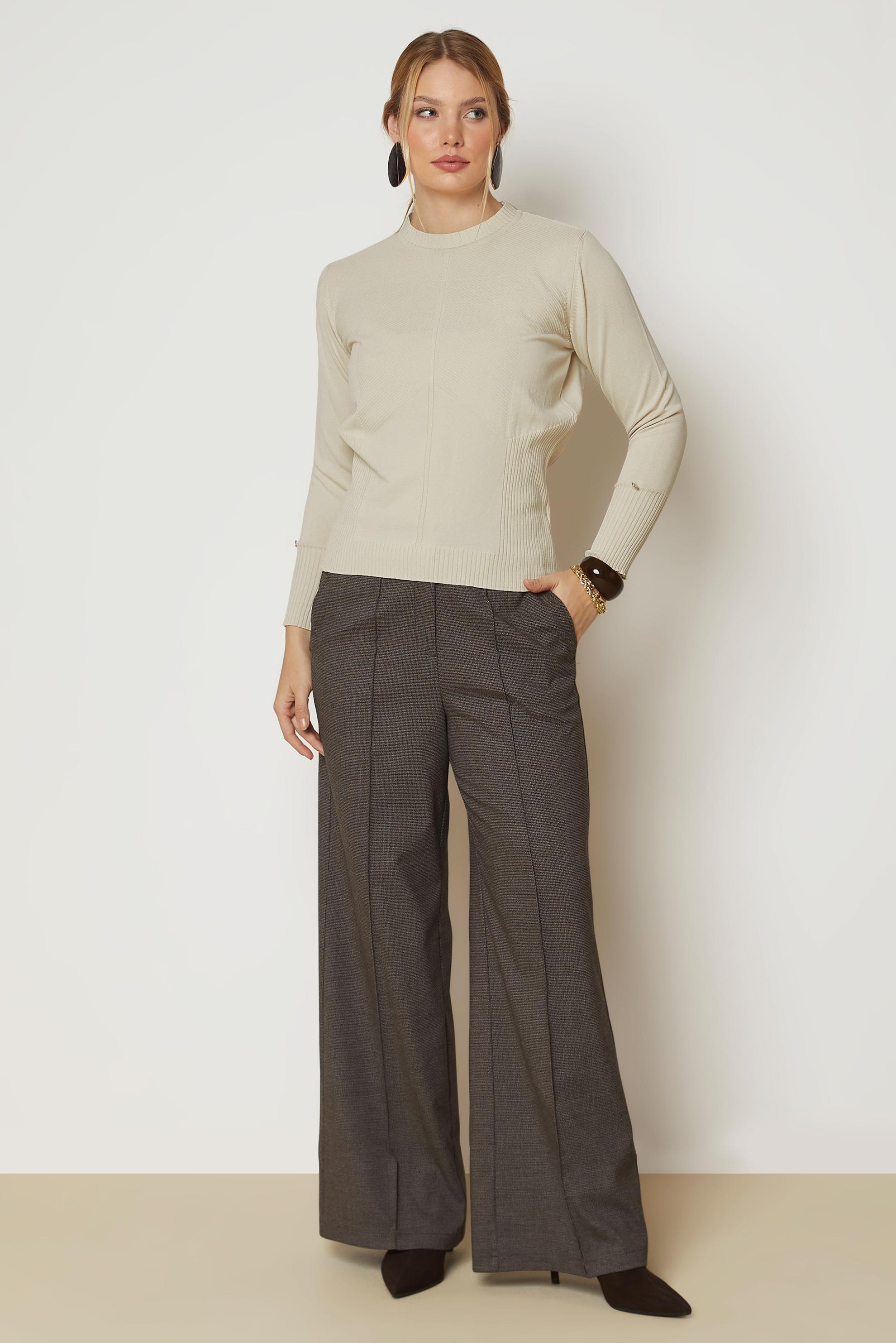 Vêtements hijab BRUN PANTALON LARGE 71011