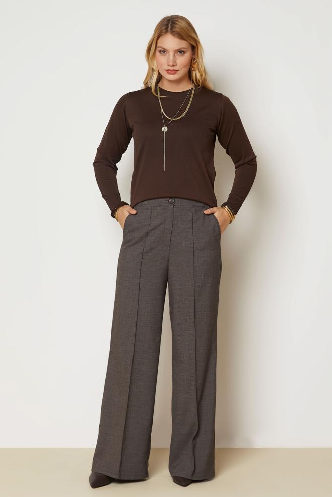Vêtements hijab BRUN PANTALON LARGE 71014 - ALVİNA