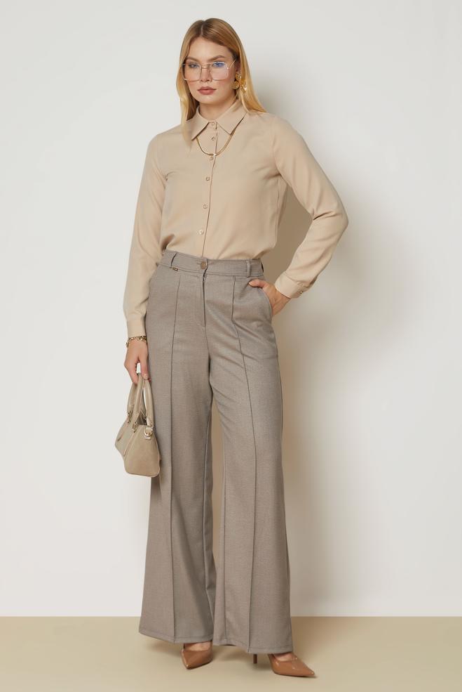 Vêtements hijab BRUN PANTALON LARGE 71015 - ALVİNA