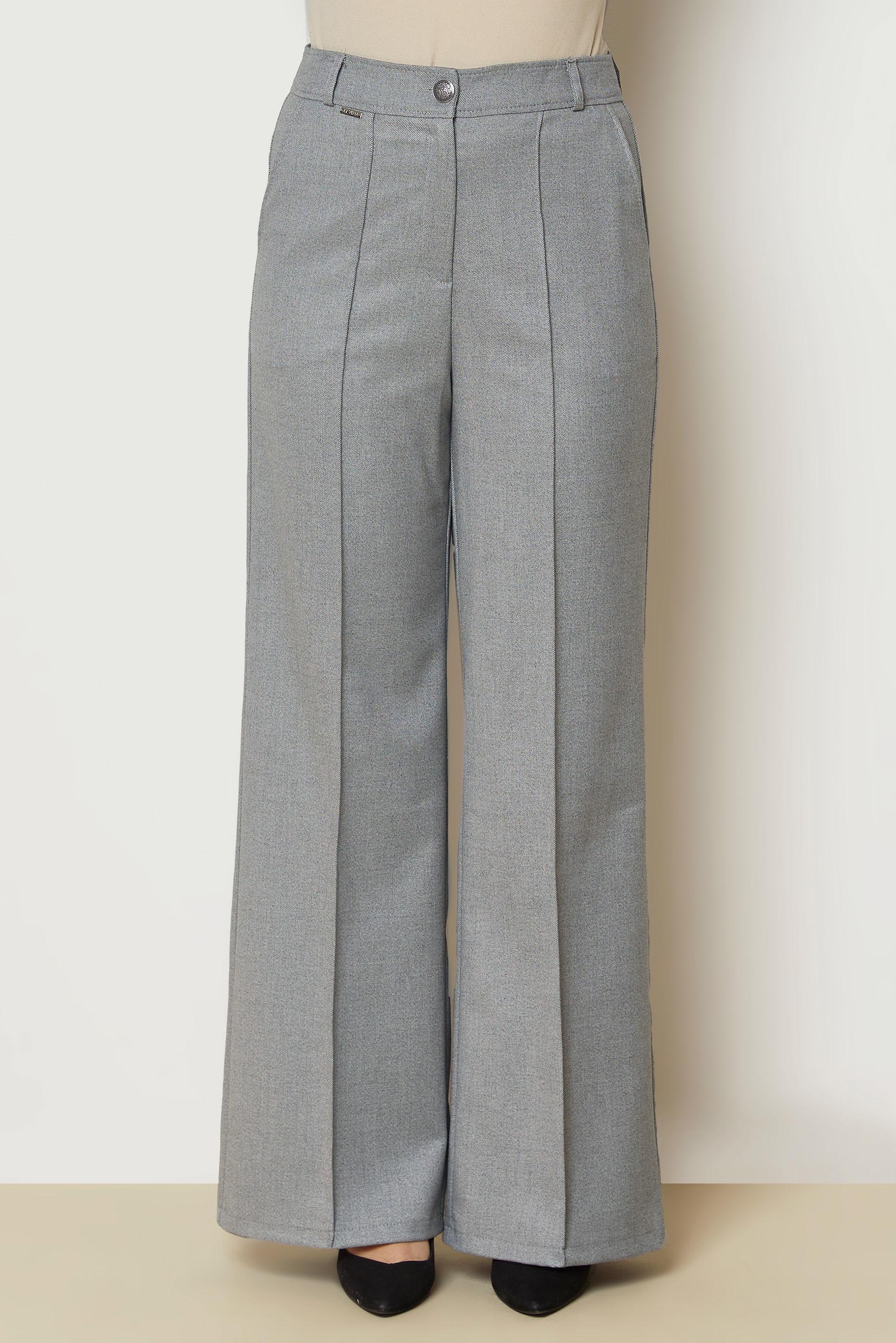 Tesettür giyim GRİ GENİŞ PAÇA PANTOLON 71015