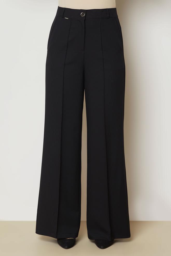 Hijab clothing BLACK WIDE LEG PANTS 71016 - ALVİNA