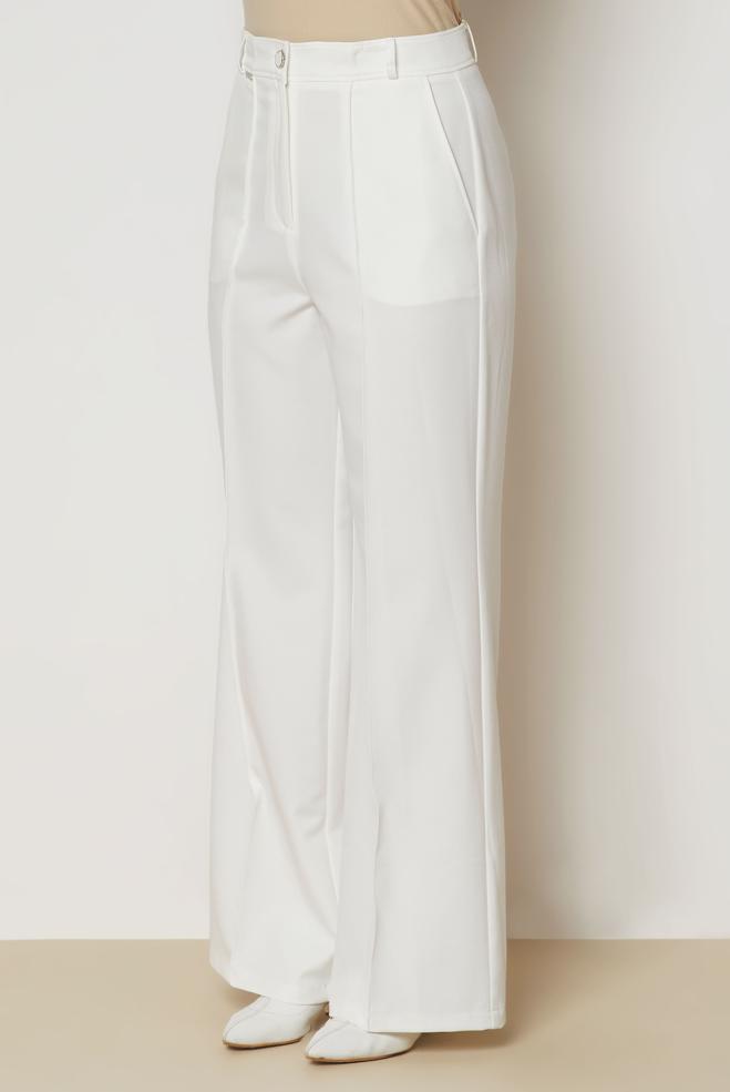 Vêtements hijab BLANC PANTALON LARGE 71016 - ALVİNA