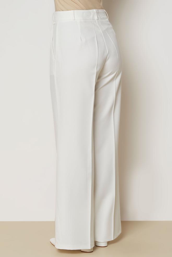 Vêtements hijab BLANC PANTALON LARGE 71016 - ALVİNA