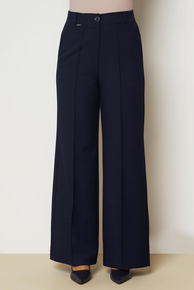Hijab clothing NAVY BLUE WIDE LEG PANTS 71016 - ALVİNA