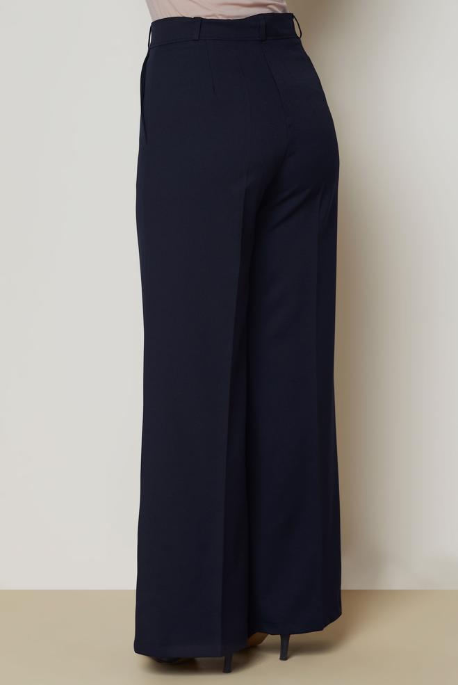 Hijab clothing NAVY BLUE WIDE LEG PANTS 71016 - ALVİNA