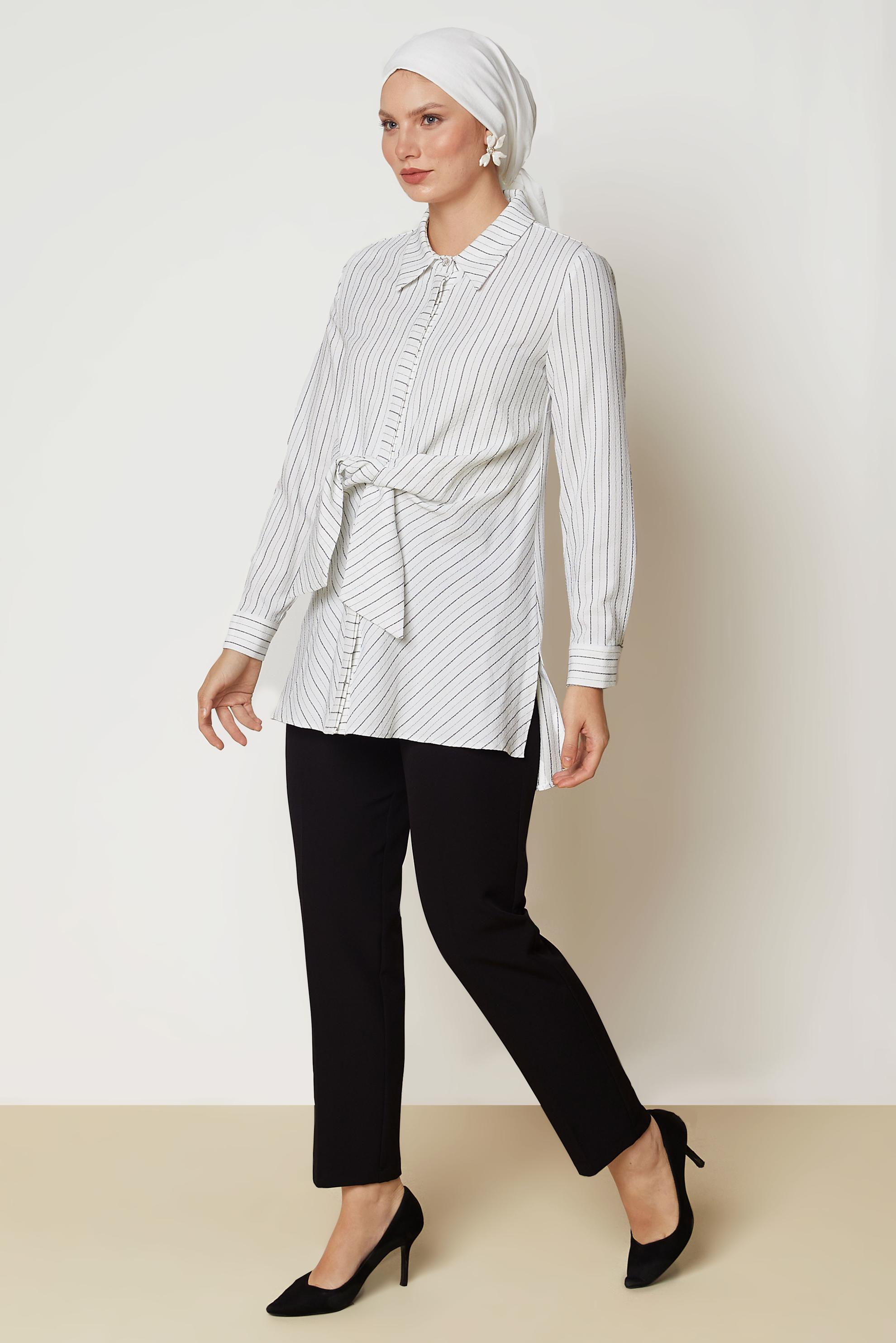 Vêtements hijab NOIR PANTALON COUPE DROITE 71018