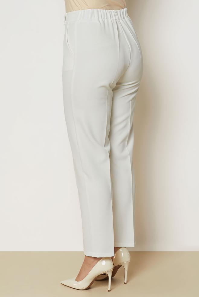 Vêtements hijab BLANC PANTALON COUPE DROITE 71018 - ALVİNA