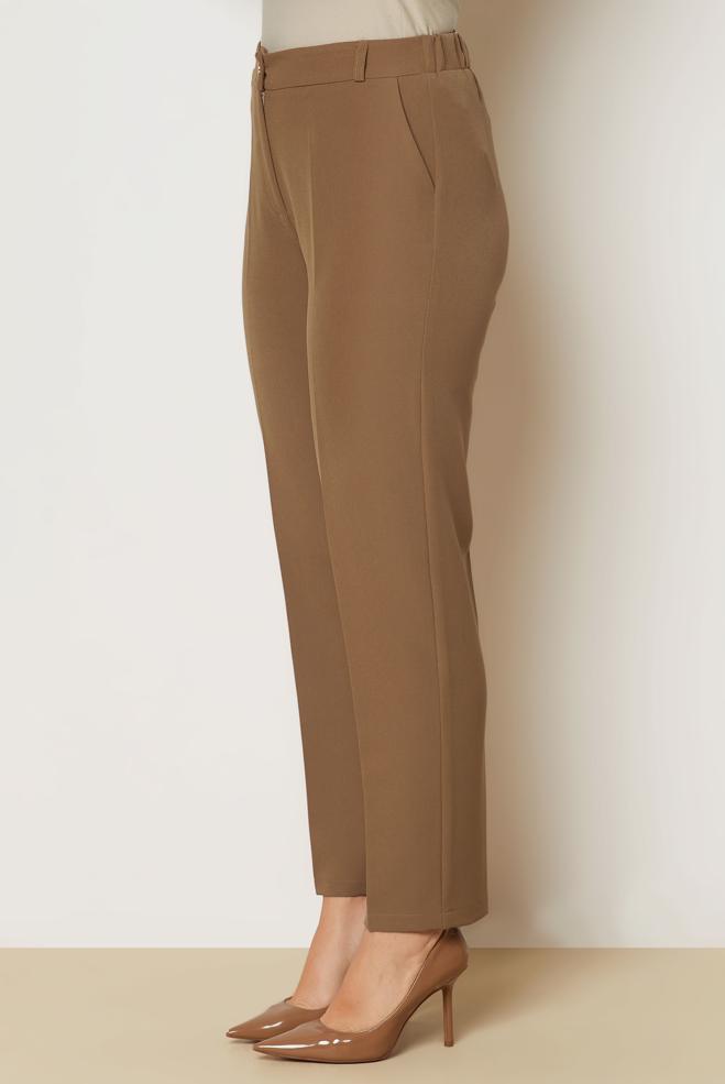 Vêtements hijab BRUN PANTALON COUPE DROITE 71018 - ALVİNA