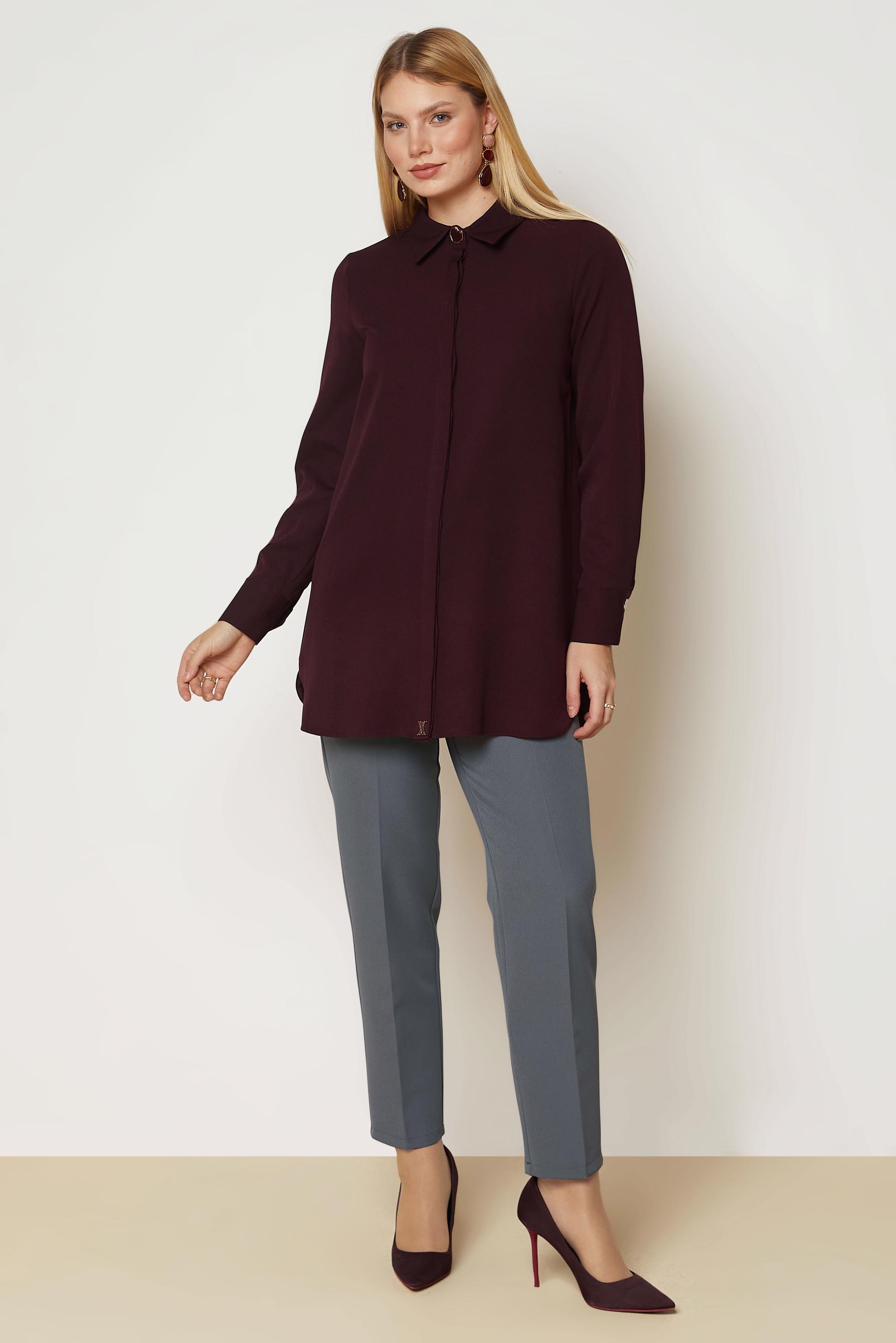 Vêtements hijab GRIS PANTALON COUPE DROITE 71018