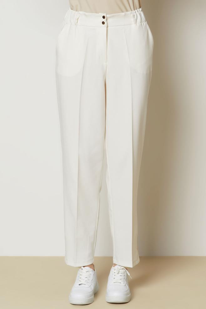 Hijab clothing WHITE 71026 14662 PANTOLON 38-48 - ALVİNA
