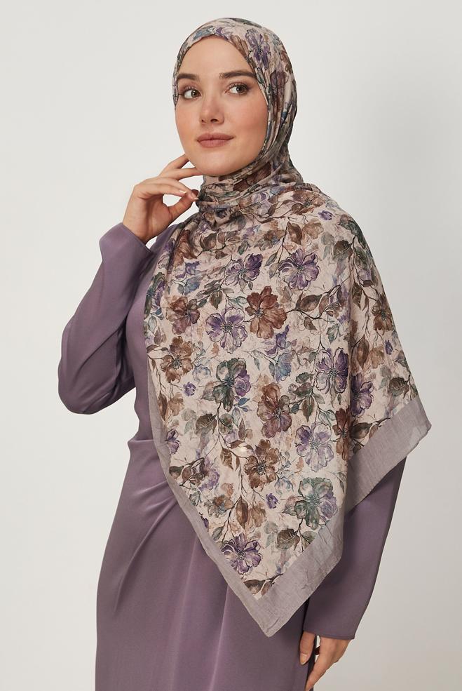 Hijab clothing PINK 3913 ALVİNA BAMBU KRAŞ ŞAL(SHW) - ALVİNA