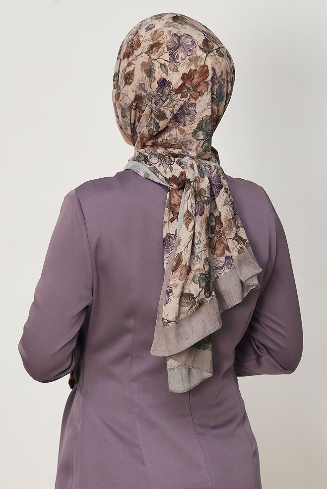 Hijab clothing PINK 3913 ALVİNA BAMBU KRAŞ ŞAL(SHW) - ALVİNA